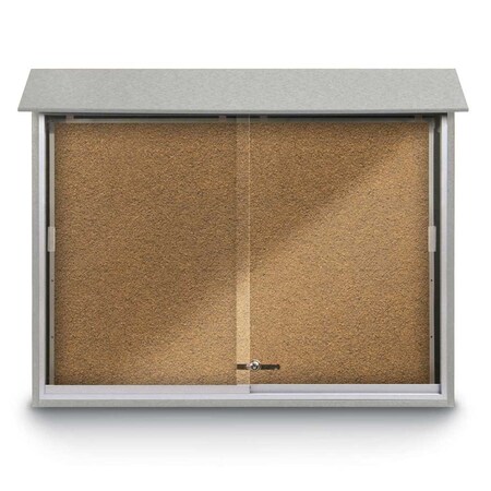 United Visual Products Outdoor Enclosed Combo Board, 72"x36", Bronze Frame/Black & Keylime UVCB7236ODBZ-BLACK-KEYLIME